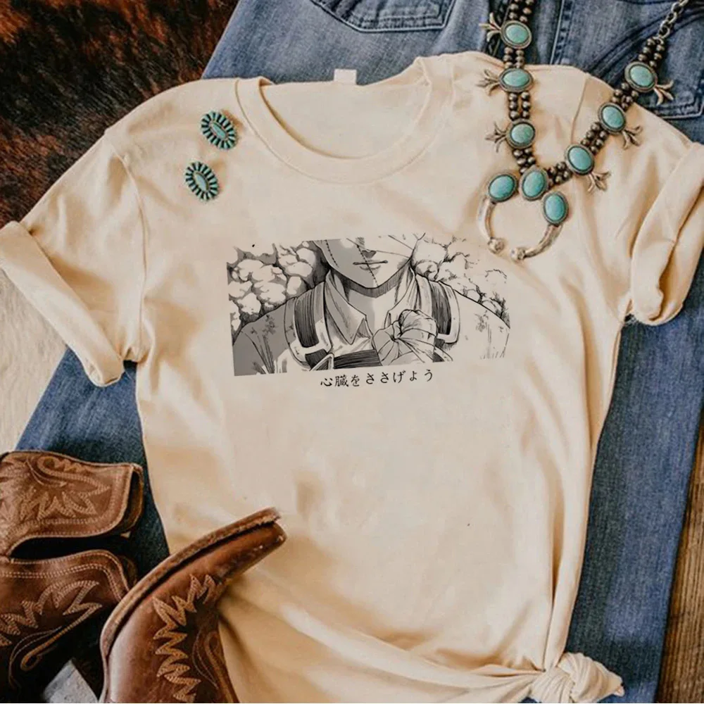 Attack on Titan t-shirt female kawaii graphic anime University Psychedelic Y2k t-shirt Graphic anime Pop Culture Comfortable