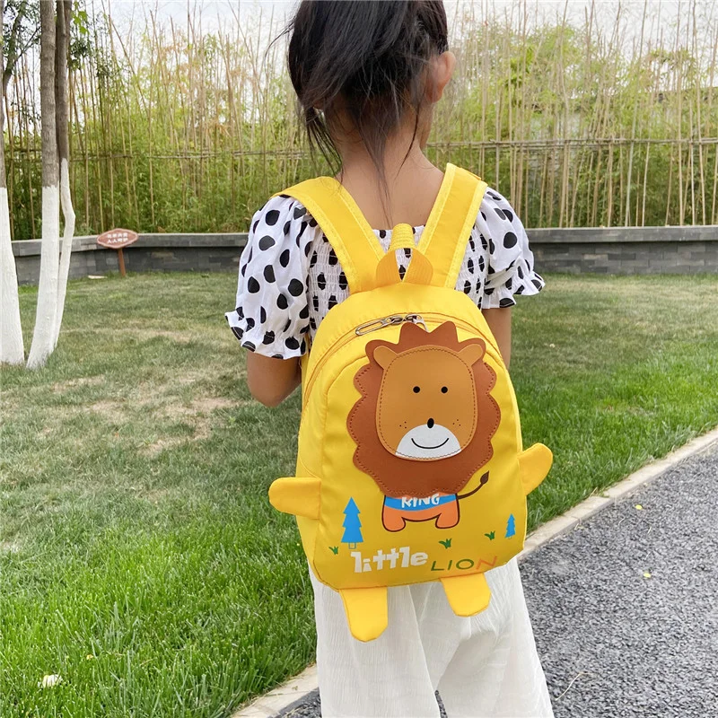 2023 New Kindergarten Schoolbag Children Cartoon Lion Shoulder Bag Lightweight School Bookbag Student Backpack Kids Backpacks