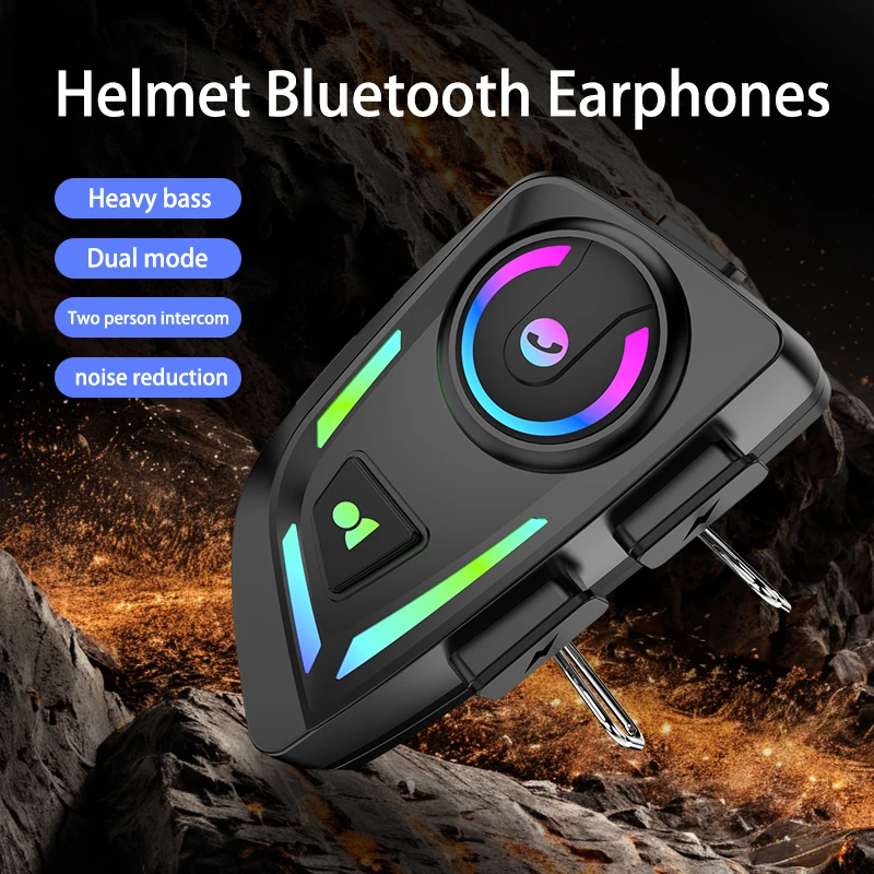 

Мотоциклетный шлем Bluetooth наушники IPX6 беспроводная гарнитура с шумоподавлением и светодиодной подсветкой сверхдлительный режим ожидания для R