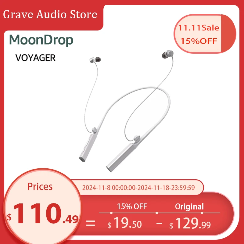 Moondrop VOYAGER Wireless Earphone True Hi-Fi Wireless Neck-band Earphone CS43131 Bluetooth Neckband