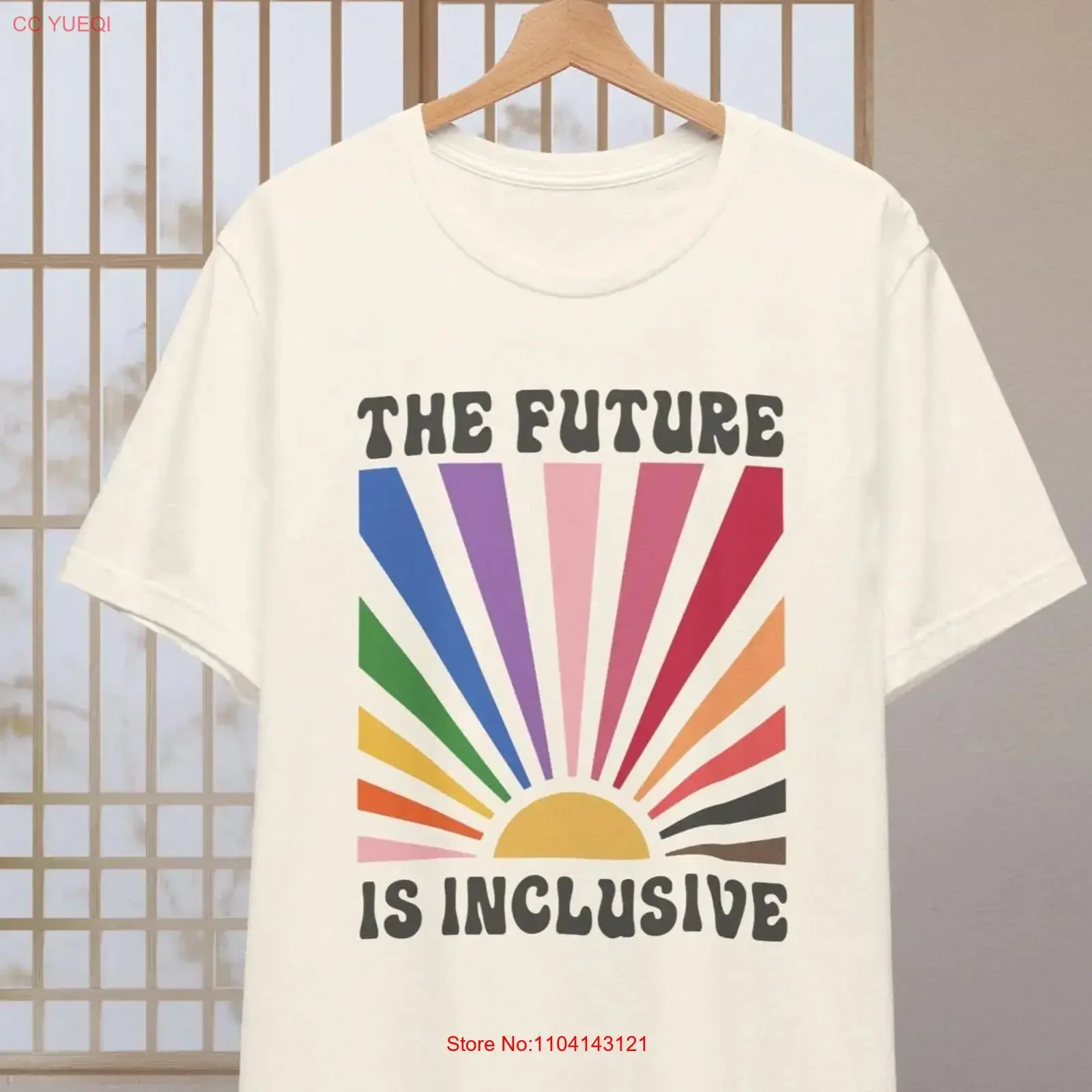 The Future is Inclusive T Shirt Rainbow Pride Trans Rights LGBTQ Social Justice Month Gay vintage Washed Casual Slightly