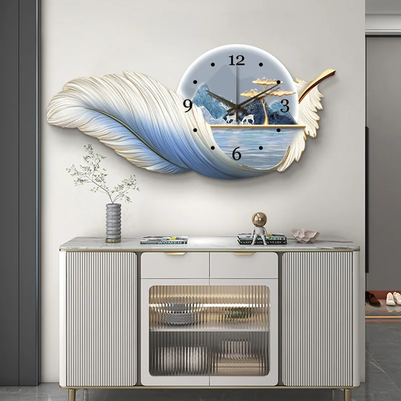 

Large Aesthetic Wall Clocks Luxury Restaurant Large Minimalist Fashion Wall Watch Creative Horloge Murale Living Room Decoration