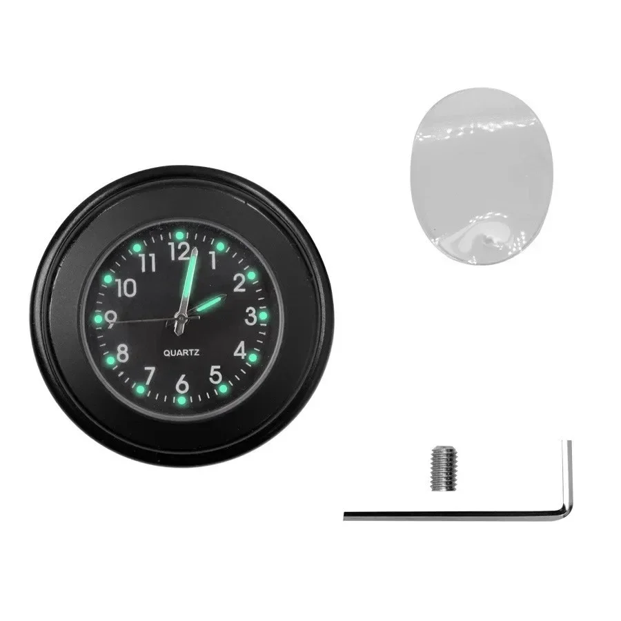 AliExpress NONE Aluminum Luminous Quartz Watch 22-25mm Motorcycle Scooter Bicycle Handlebar Mount Clock Time Display Clock Moto Accessories