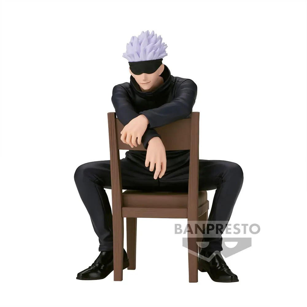 11cm Anime Jujutsu Kaisen Rest time 4 Gojo Satoru Figure Sitting Chair Anime Model Toy Gift Collection Decorative Ornament PVC