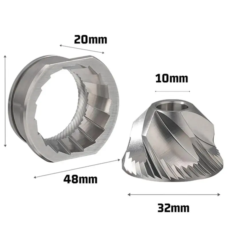 A69E10X Replacement Stainless Steel Conical Grinder Burr Set, 48Mm Spares Accessories For Saeco Magic / Royal/ Strato
