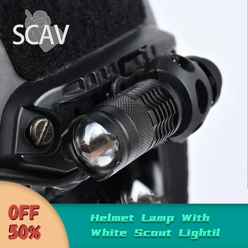 

Tactical Fast Helmet Light WADSN Tactical Flashlight AIrsoft Strobe Constant Moment Helmet Lamp With White Scout Light