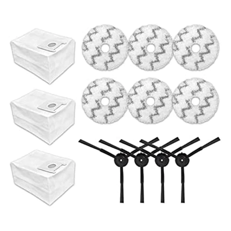 Peças de reposição acessórios escova lateral mop pano almofadas trapos saco pó apto para roidmi eva sdj06rm robô aspirador pó