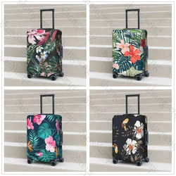 Palm Leaves Flower Thick Elastic Luggage Protective Cover Zipper Suit For Bag Suitcase Covers Trolley Cover Travel