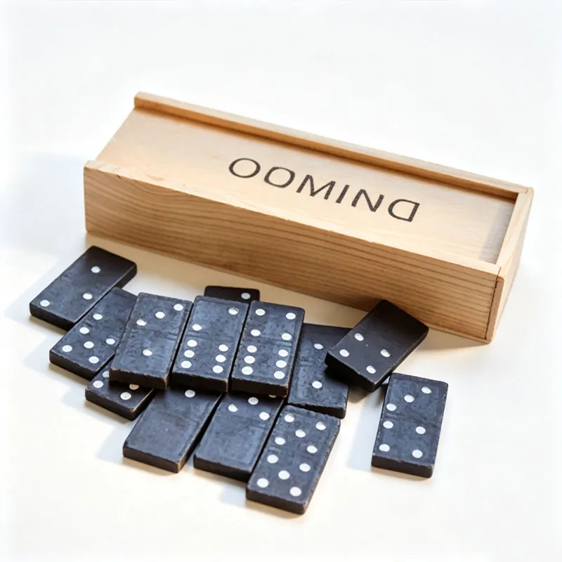 Traditional Wooden Box Board Games Pick‑Up Sticks Domino Tiles Educational Logic Puzzle Boxes Toys For Family Party Travel Fun view 3