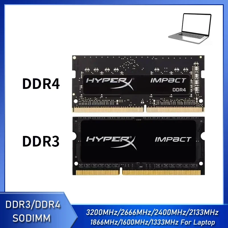 Memoria RAM DDR4 para Portátil, Memoria DDR3, DDR3L de 16GB, 8GB, 4GB, Memoria para Notebook de 1333, 1600, 1866, 2133, 2400, 2666, 3200 MHz, 1.2V, 1.5V, 1.35V