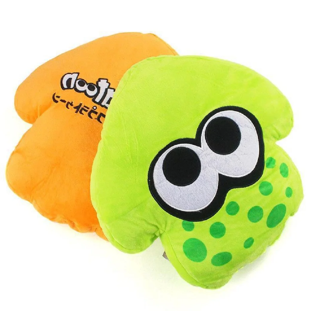 33Cm Oranje Groen Splatoon Vermoeden Anime Kawaii Dier Pollow Kussen Pluche Peluche Soft Gevulde Cartoon Speelgoed Poppen Kids gift