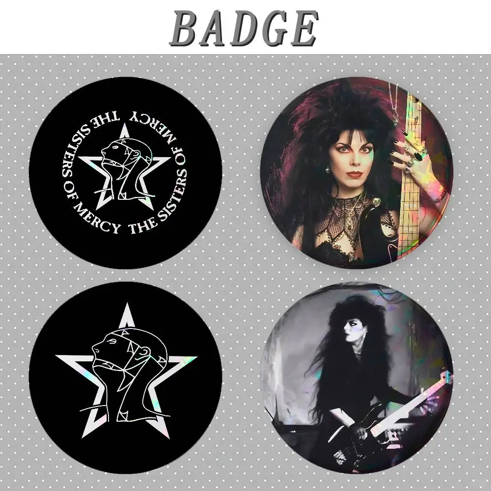 The Sisters Of M-Mercy Badges Round Brooch Cute Cartoon Idol Cosplay Badges DIY Backpack Clothing Jewelry Pins