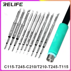 RELIFE Super Fine C210 T245 C245 Soldering Tip C210 C115 Soldering Iron Tip for GVM T210 GVM T115 Professional Soldering Station