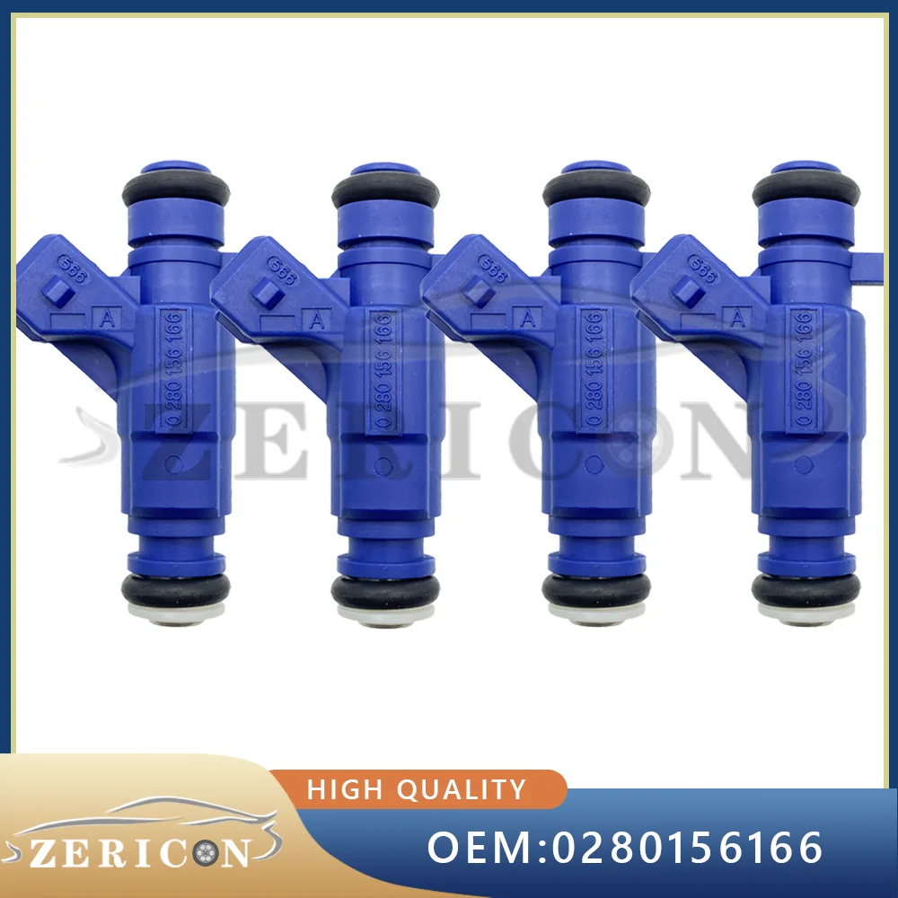 4pcs 0280156166 Fuel injector nozzle for BYD F3 zhongtai ZT racing SM Roewe 350 geely maple 1.6 L 471QLD3705800