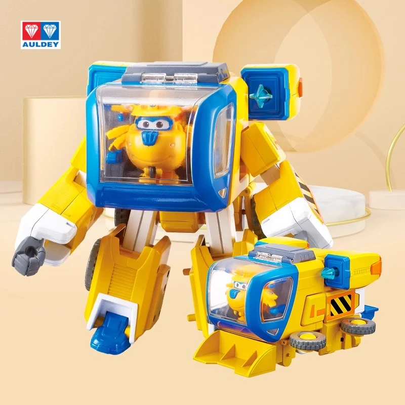 Auldey Original Super Wings Toy – Jett Donnie großes Fahrzeug Super Robot Equipment Mecha Set für Jungen, Weihnachtsgeschenk, Modellornamente