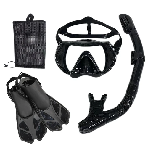 Imagen 2 del producto Máscara de buceo con snorkel, gafas de buceo gratis, falda de silicona, máscara de buceo panorámica para adultos, natación y snorkel