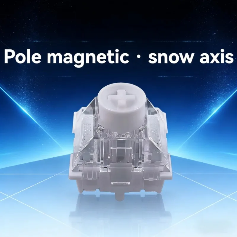 Unionwell Snow Shine HE Magnetic Linear Switch, Pre-Lubed RGB Long Spring Switch 45gf 480Gs Custom Keyboard Accessory
