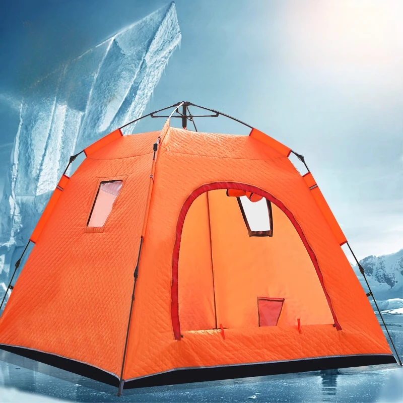 

Windproof and Warm Winter Outdoor Ice Fishing Tent Thickened Moisture Proof and Cold Proof Winter Fishing Cotton Tent