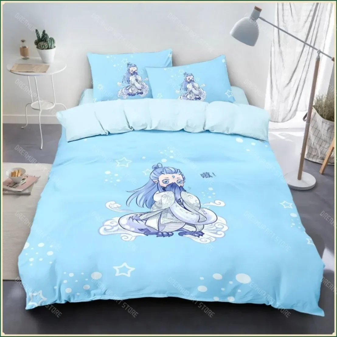 Ne Zha 2 Bedding Set Gifts for children and teenagers,3D Animation Ne Zha Quilt cover Pillowcase Single Twin Full Queen King Siz