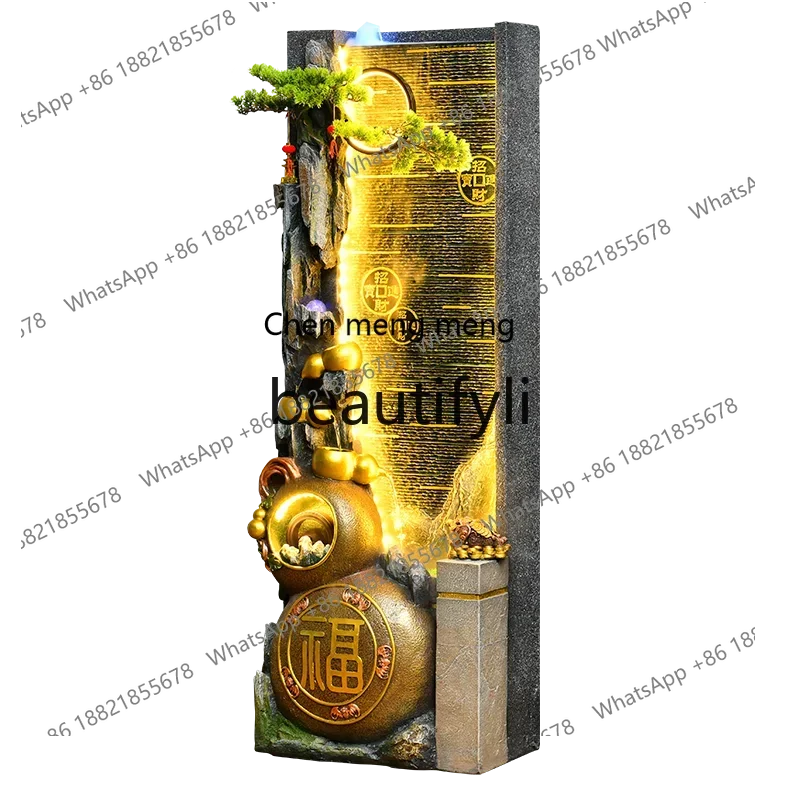 N178 G Floor-to-ceiling running water ornament circulating water office rockery water feature decoration housewarming new home