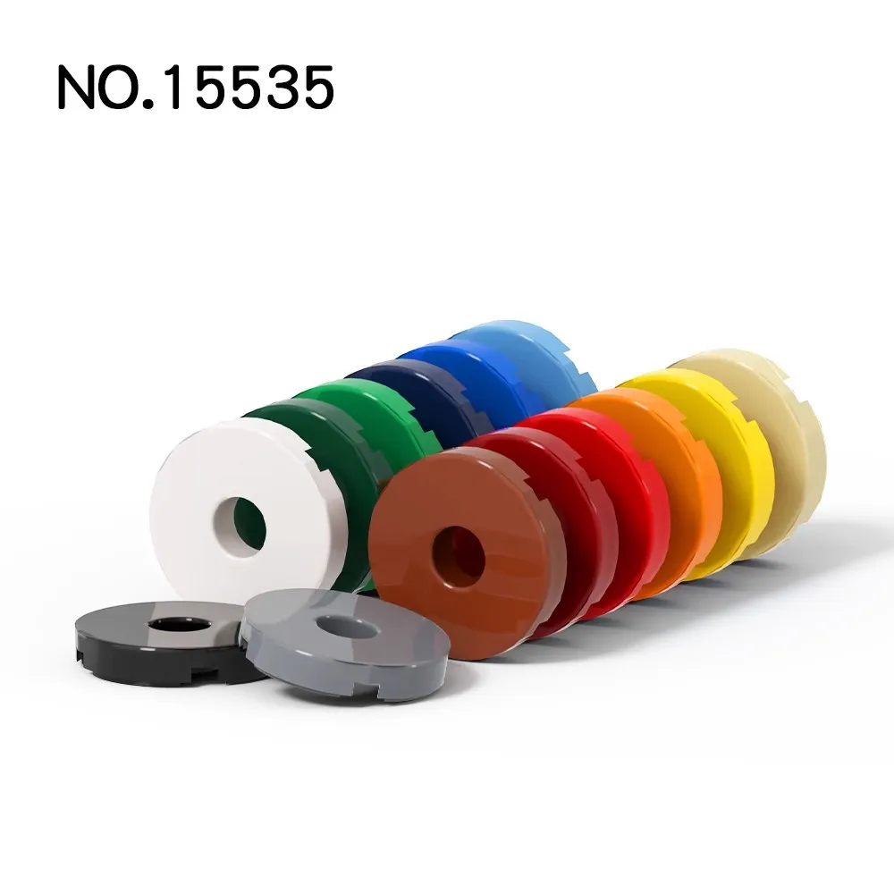 20pcs MOC Compatible Assembles Particles 15535 Tile Round 2 x 2 with Hole Building Blocks Parts DIY Educational Tech Parts Toys