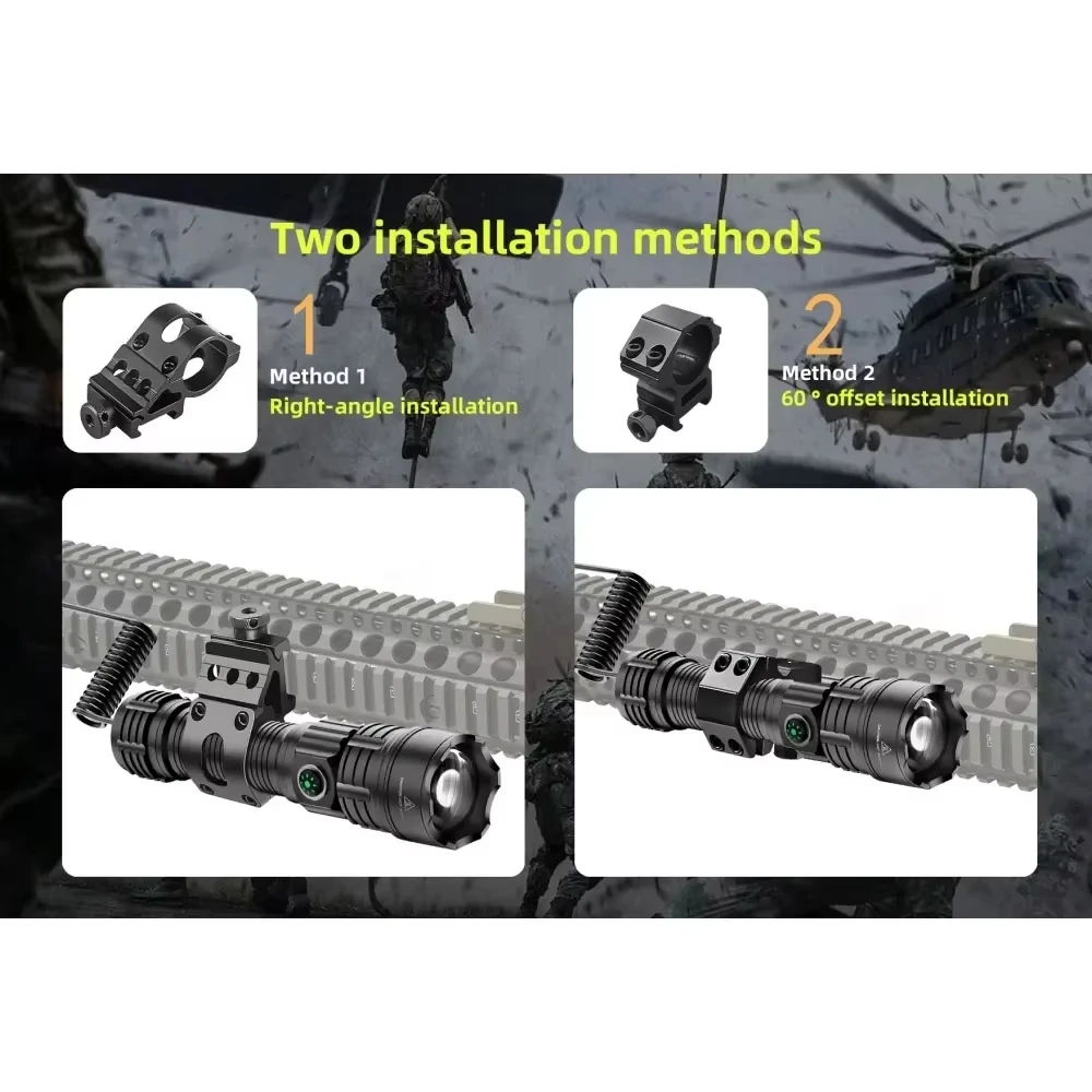 Super Flashlights Torches Ultra Powerful Flashlight USB Rechargeable Flash Light Night Scout Lights LED Zoom Tactical Lantern