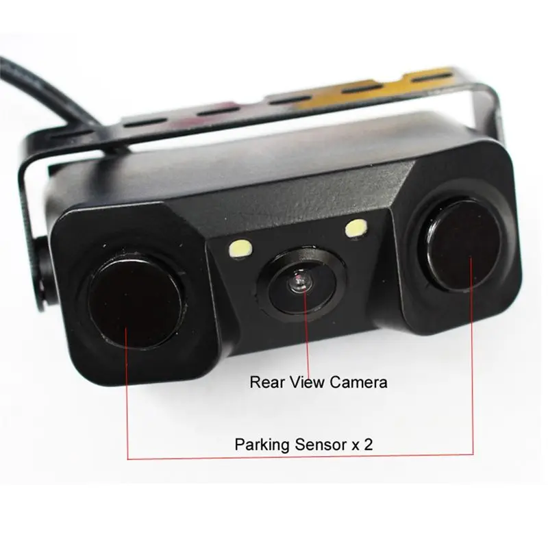 Professional CCD Car Rear View Camera 3-In-1 Parking Radar Detector Sensor Night Vision LED,Radar To Navigation Display