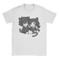 The Coffin Of Andy And Leyley T-Shirts Men Cartoon Cat Ears Awesome Pure Cotton Tees O Neck Short Sleeve T Shirt