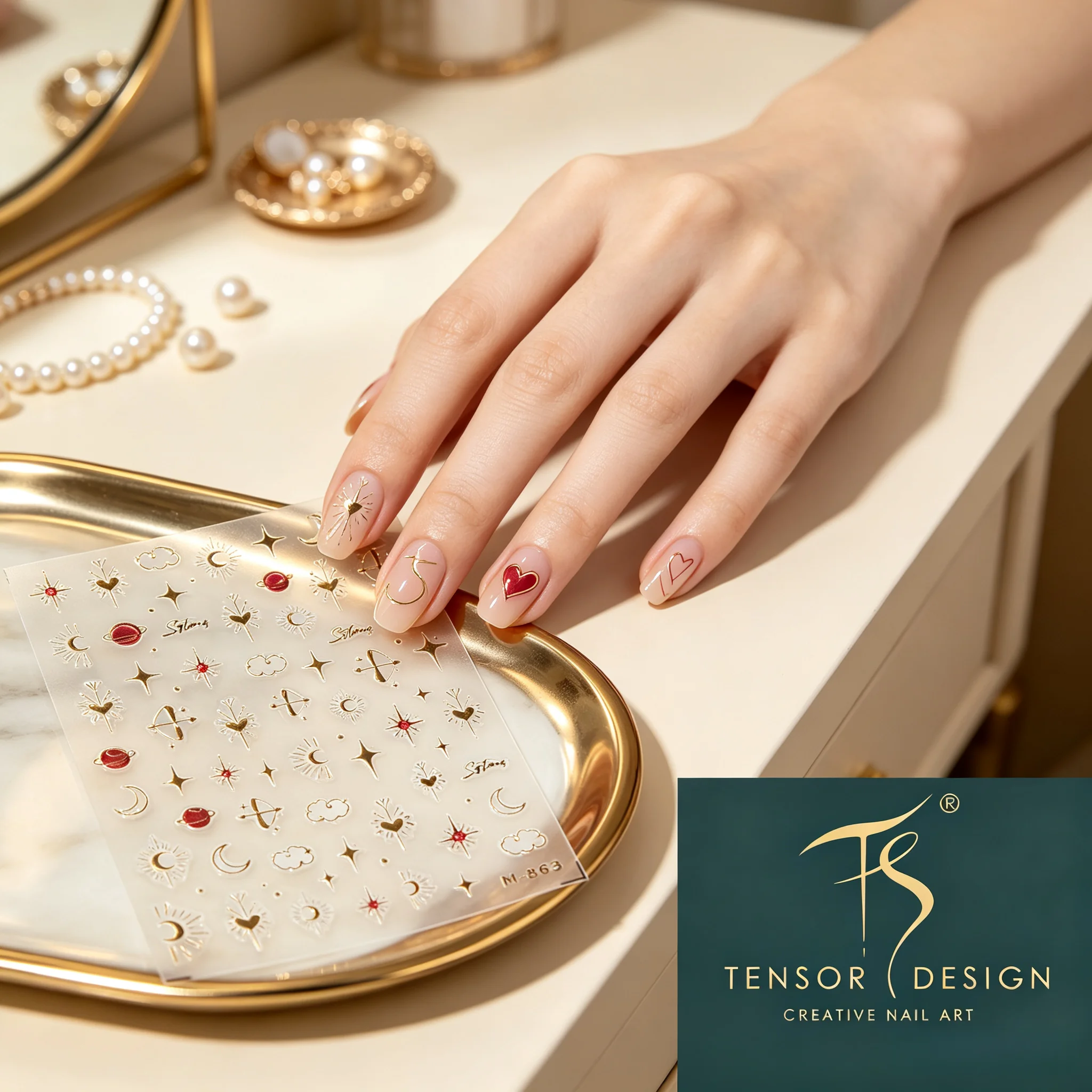 TENSOR NAIL Gold Moon Star Sat - Nail Art Elegan recension och pris
