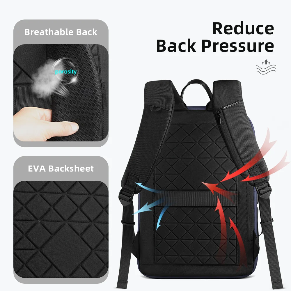 Heroic Knight Minimalist Men's Travel Backpack Large Capacity 15.6 Inch Carry-On Laptop Bag Business Waterproof College Backpack