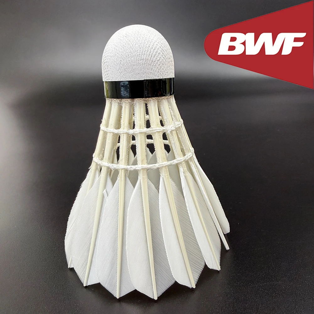 C1101 Superior Grade Goose Feather Badminton Shuttlecock 3-Layer Sandwich Cork International Tournaments BWF Approved