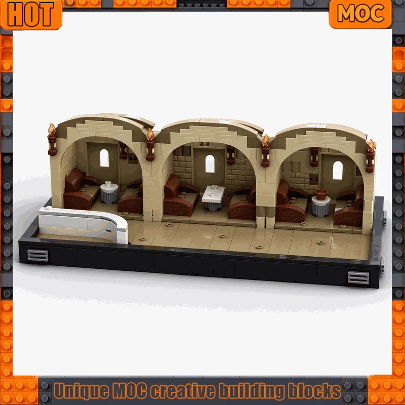 NEW 615PCS Galaxy Cantina Bar Diorama Scene Model Building Blocks Space War Series Custom Puzzle DIY Assembly Toy Gift For Boys