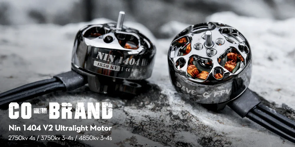 

4PCS Explorer CO-BRAND LR 4 NIN 1404 V2 Ultra-Lightweight FPV Motor 2750kv4s/3750kv3-4s/4850kv 3-4s