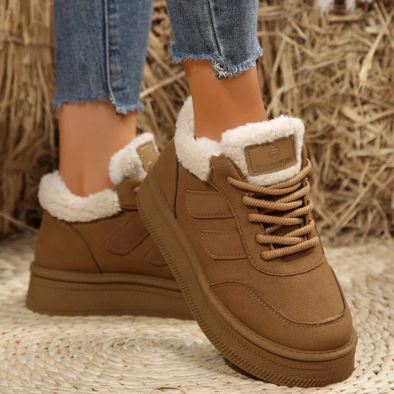 woman Sneakers Winter woman Plus Cashmere Thicken Warm Boots  Non-slip Outdoor Shoes  Shoes woman Footwears bota