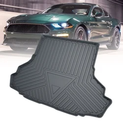 TPE Car Trunk Mats For Ford Mustang 2015 2016 2017 2018 2019 2020 2021 Trunk Rubber Cargo Liner Carpet Protect Cover