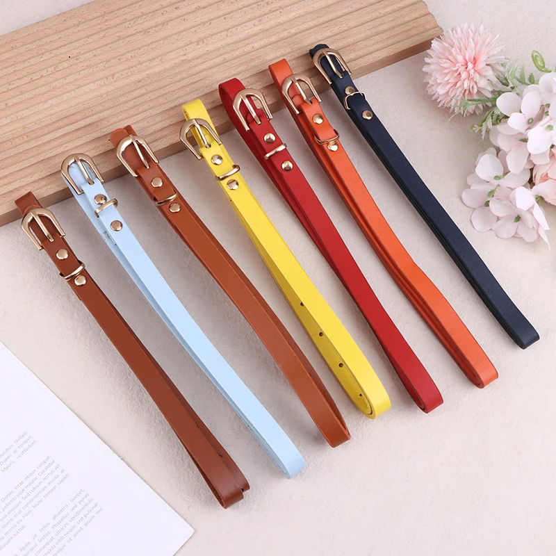 Trendy Multi-Colored 105CM PU Belts For Women Thin Adjustable Strap With Pin Buckle For Jeans And Summer Dresses Casual Belt