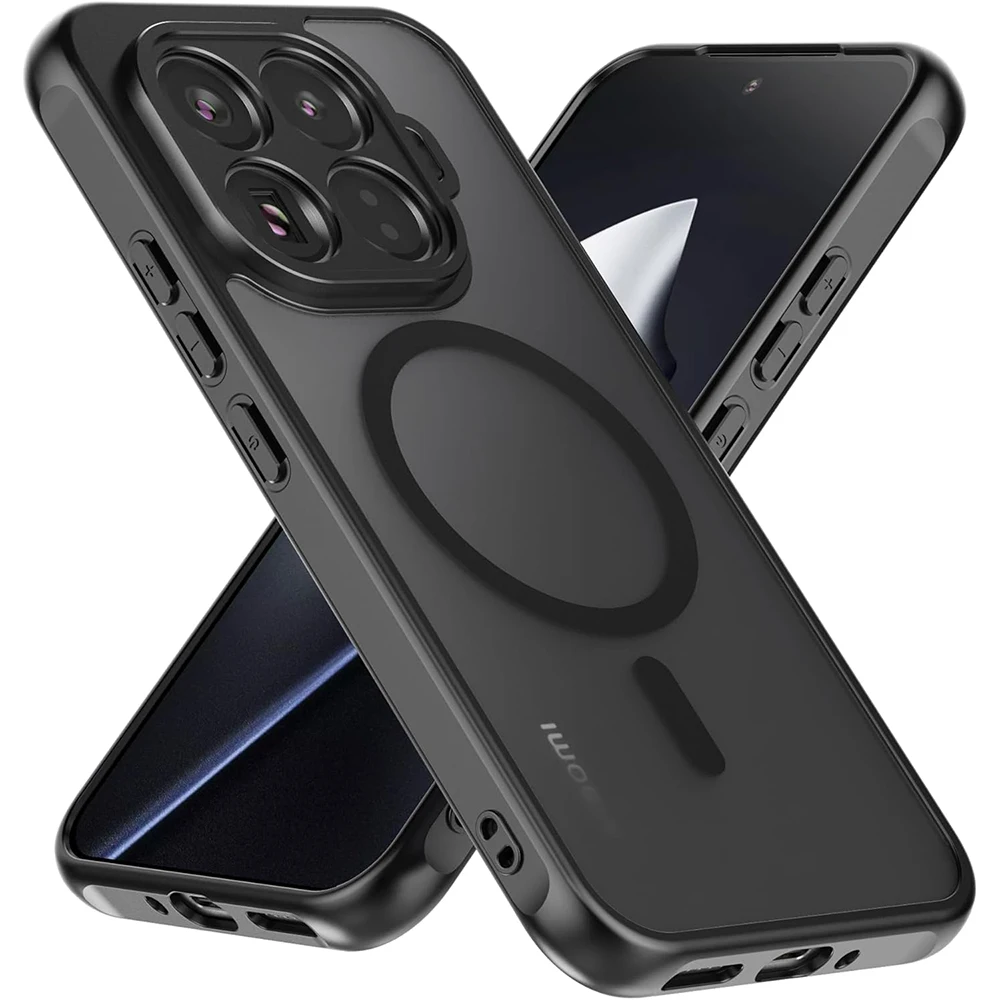 حافظة ظهر غير لامعة لهاتف Xiaomi 17 Pro Max 15 14 Ultra T Pro Magsafe شحن لاسلكي مغناطيسي كاميرا صلبة حماية غطاء مقاوم للصدمات #1