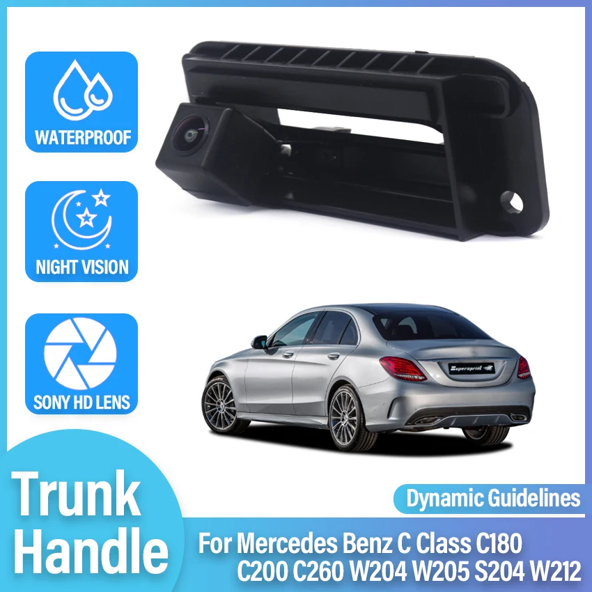 

HD Waterproof 1080P Vehicle Reverse Backup Trunk Handle Camera For Mercedes Benz C Class C180 C200 C260 MB W204 W205 S204 W212