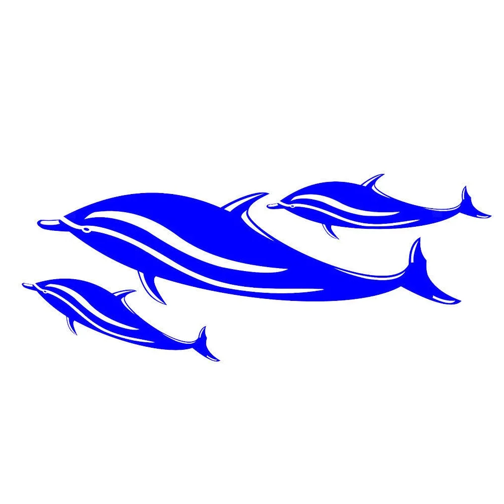 25 * 10cm dolphin kayak ocean going boat car truck window bumper pattern vinyl packaging accessories decorative stickers