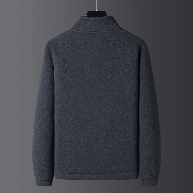 Men's High-Quality Lambskin Fleece Jacket for Autumn Winter Thickened Warm Casual Fit Outerwear