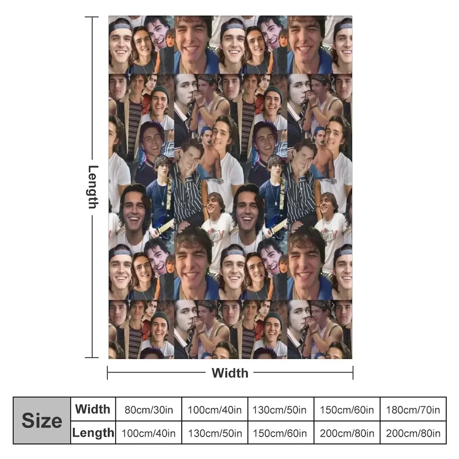 Charlie Gillespie Photo Collage Throw Blanket Flannel Fabric Luxury Throw Bed linens halloween Single Cute Blankets