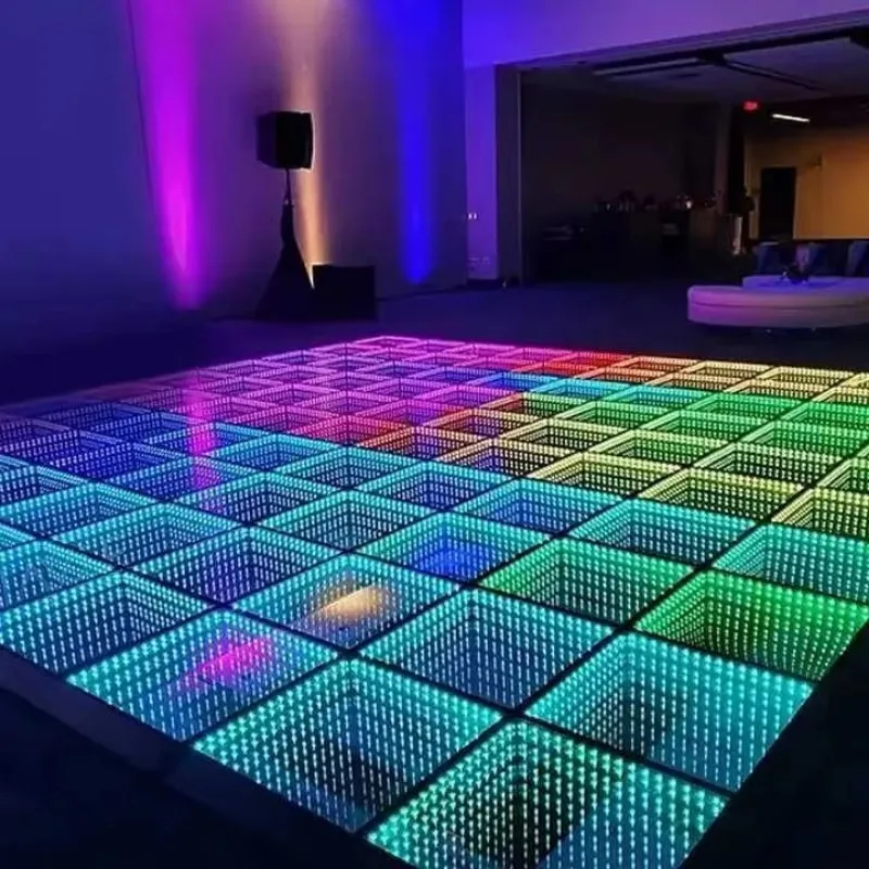 

Light Emitting Diode 3D Mirror Floor Dmx512 Exterior Control Nightclub Bar Stage Abyss Floor Tile Light