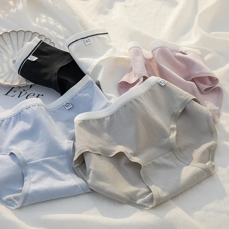 فتاة المراهقين السراويل الأطفال الطلاب القطن الصلب M L XL ملابس داخليّة حريمي 6 قطعة/الوحدة سراويل الخصر الأوسط ملخصات الشباب