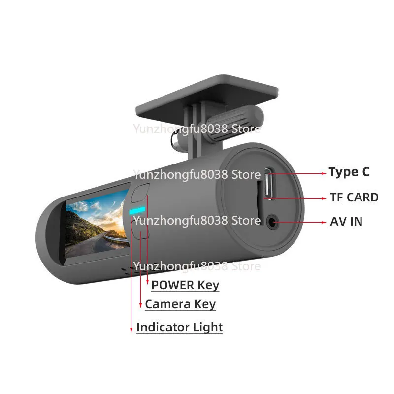 2K4K Installation Free Night Vision Parking Reversing Auxiliary Model, Dual Lens Global Positioning System Driving Recorder