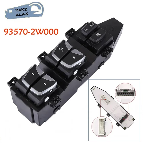 Interruptor de Control de ventana para Hyundai Santa Fe IX45 DM 2013 2014 2015 2016 93570-2W000 botón elevador de vidrio eléctrico delantero izquierdo