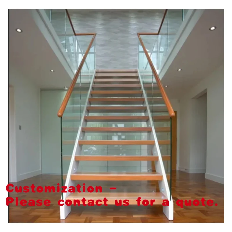 

custom.Architectural Double Sides Plate Staircase Brushed Stainless Steel Glass Panel Staircase