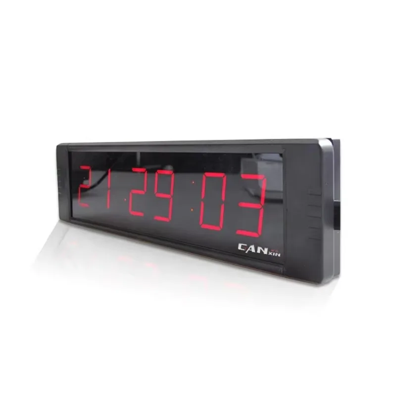 Wholesale custom aluminum alloy 1-inch 6-digit eco-friendly metal desk clock