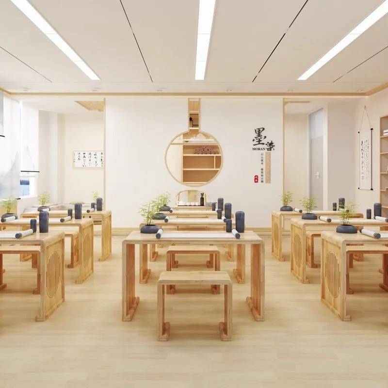 Chinese calligraphy Sinology Antique brush practice table Tea art table Go painting  Student desk Children