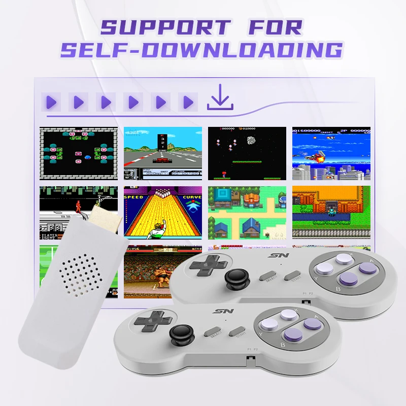 وحدات تحكم ألعاب الفيديو لـ NES ، SNES ، عصا التحكم مع الروك ، سوبر نينتن ، آلة ألعاب قديمة ، عصا 16 بت