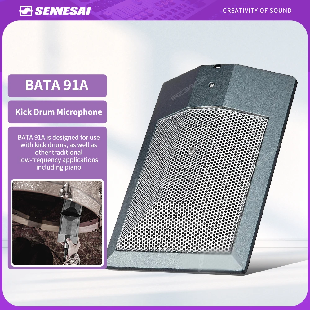 

SENNESAITop Quality！BETA 91A Bass Drum Instrument Condenser Boundary Microphone Suitable For Low Frequency Pickup Instrument Mic